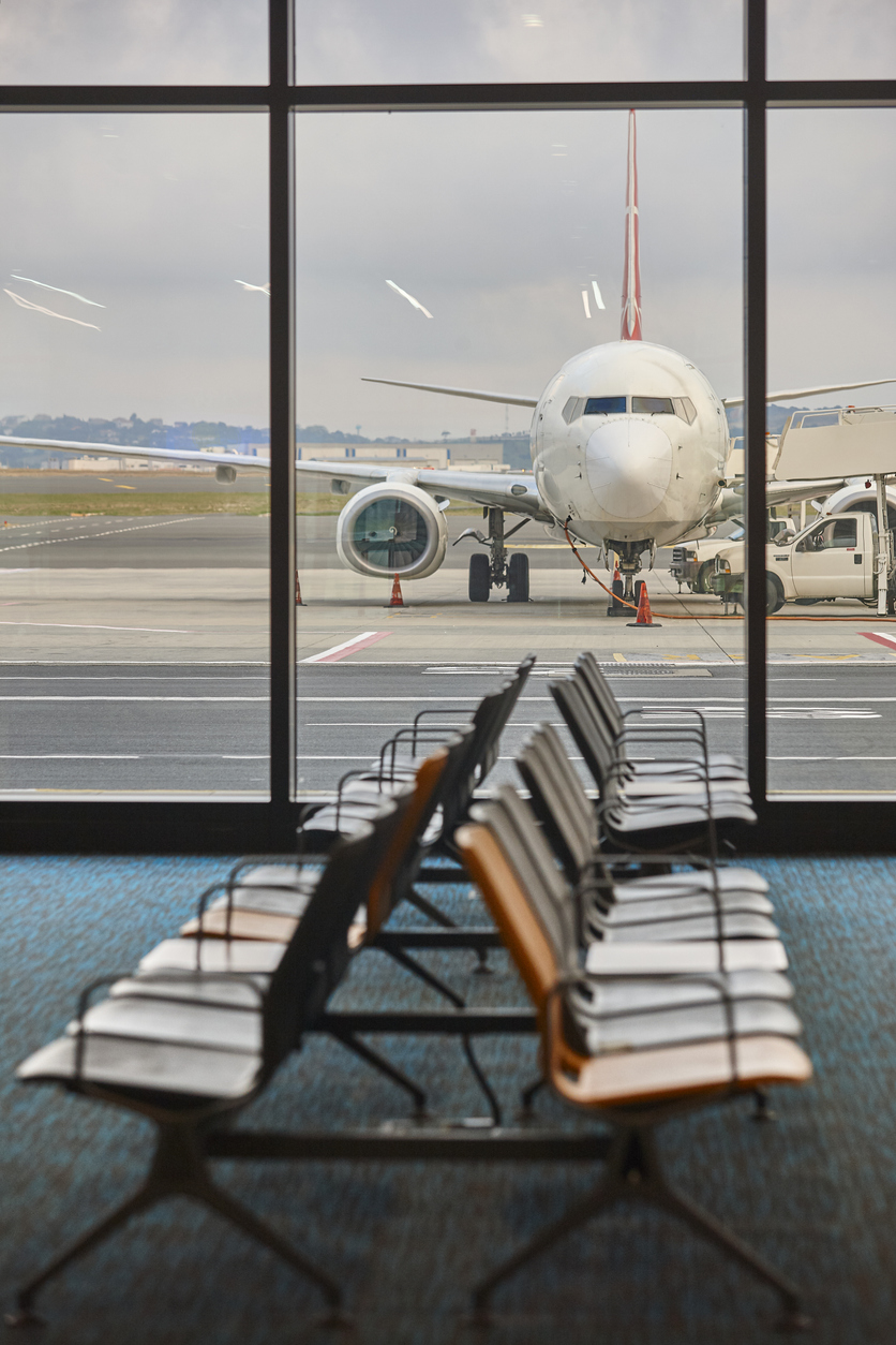 Airplane refueling and departure area.