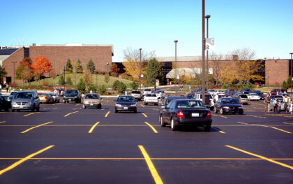 Parking lot with some random cars.