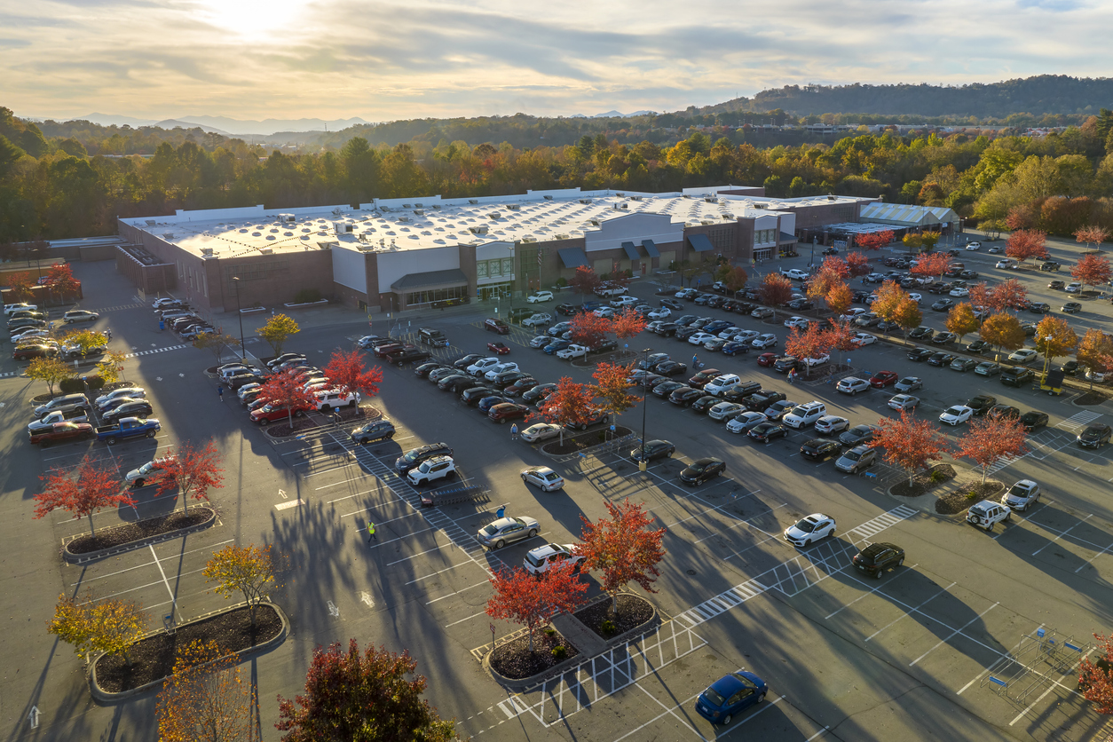 parking and mall